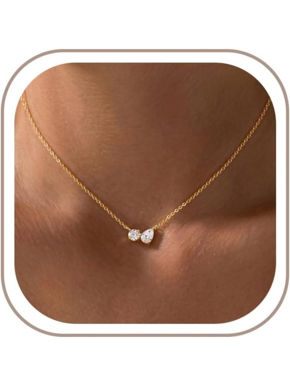 Stunning Gold Pendant Necklace for Women - Non-Tarnish, Waterproof Jewelry